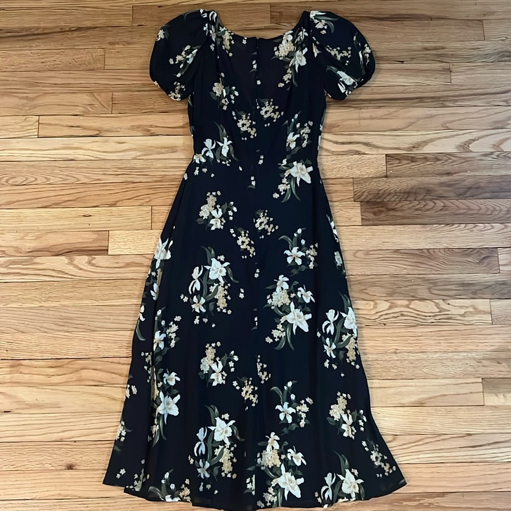 Reformation Floral Blue and White Midi Dress - Picture 7 of 7